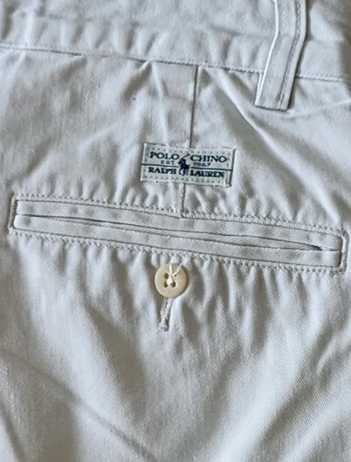 Short Vintage Polo Ralph Lauren Chino blanco roto Talla 33 – photo 6